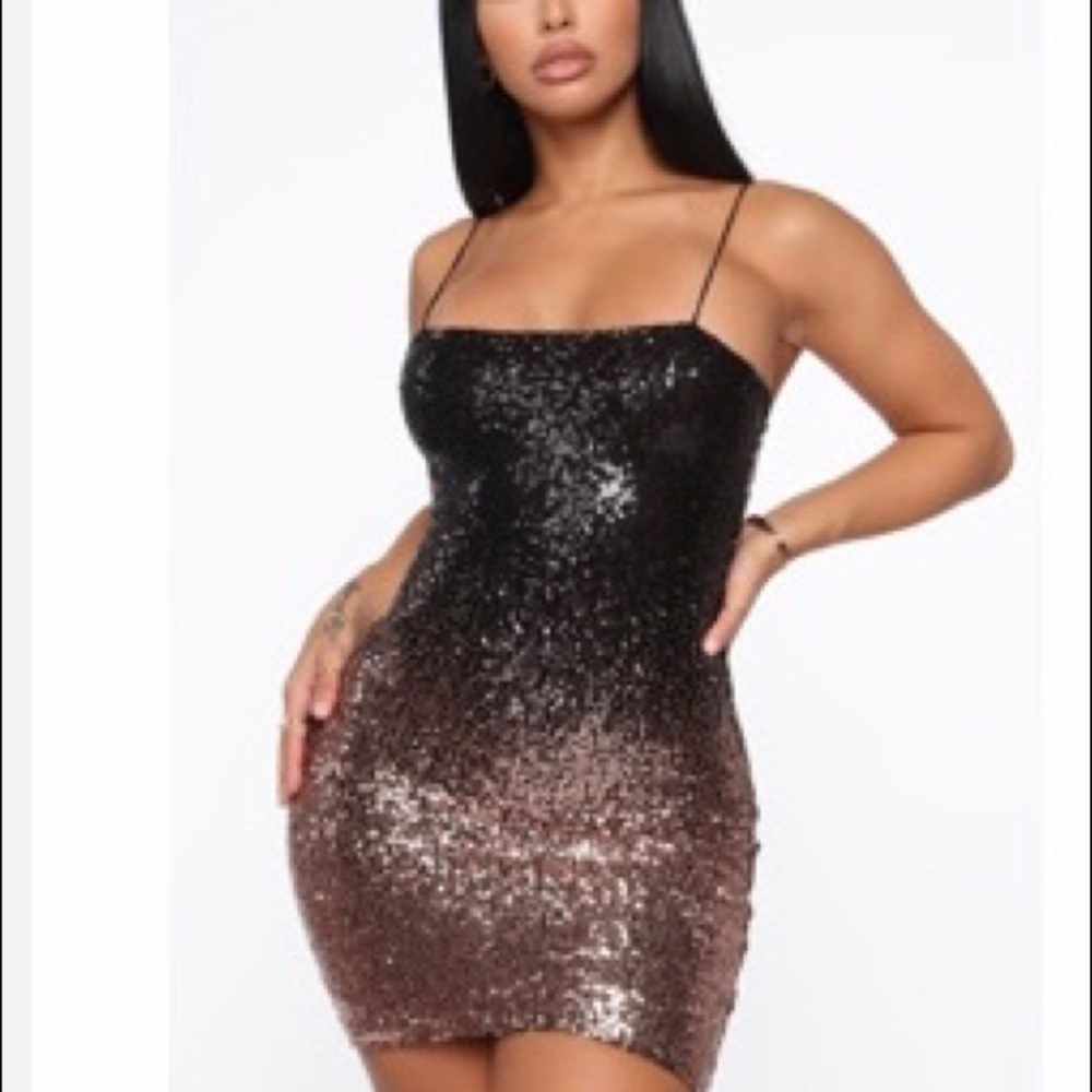 Fashion Nova Sequin Dress Ombre